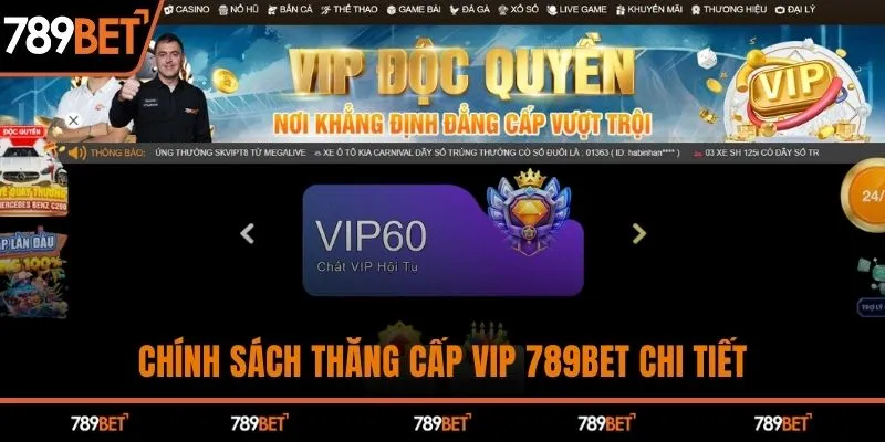 Chính sách thăng cấp VIP 789BET chi tiết